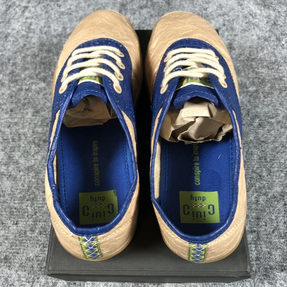 Civic Duty Shoes Women's Size 8 Paper‎ Bag Navy Blue CDL103 Tyvek Upper Casual - Picture 8 of 11